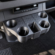QuadCore Cupholder in Forged Carbon Fiber finish installed in a VS30 Sprinter